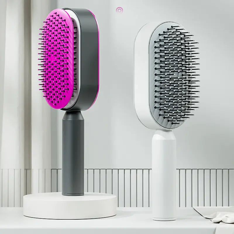 Smart Self-Cleaning Hairbrush:  Instant Cleanliness, Maximum Convenience.