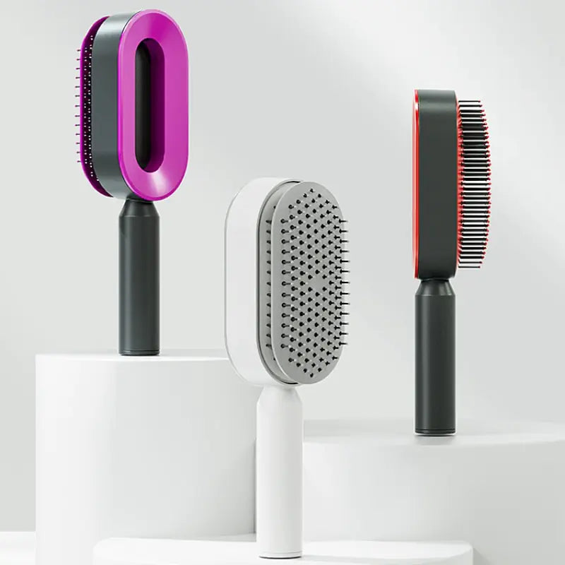 Smart Self-Cleaning Hairbrush:  Instant Cleanliness, Maximum Convenience.