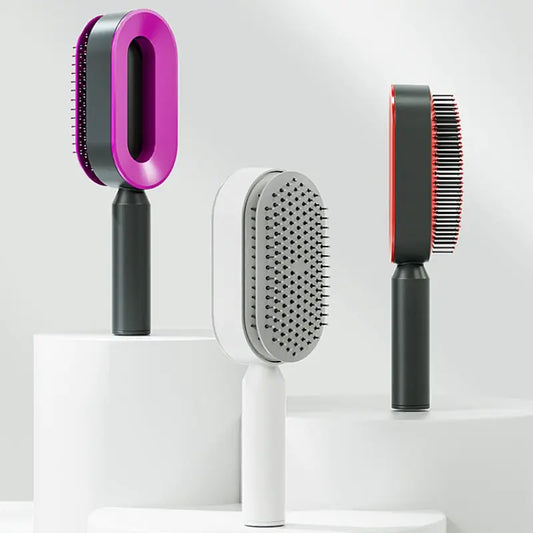 Smart Self-Cleaning Hairbrush:  Instant Cleanliness, Maximum Convenience.