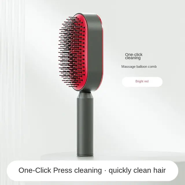 Smart Self-Cleaning Hairbrush:  Instant Cleanliness, Maximum Convenience.